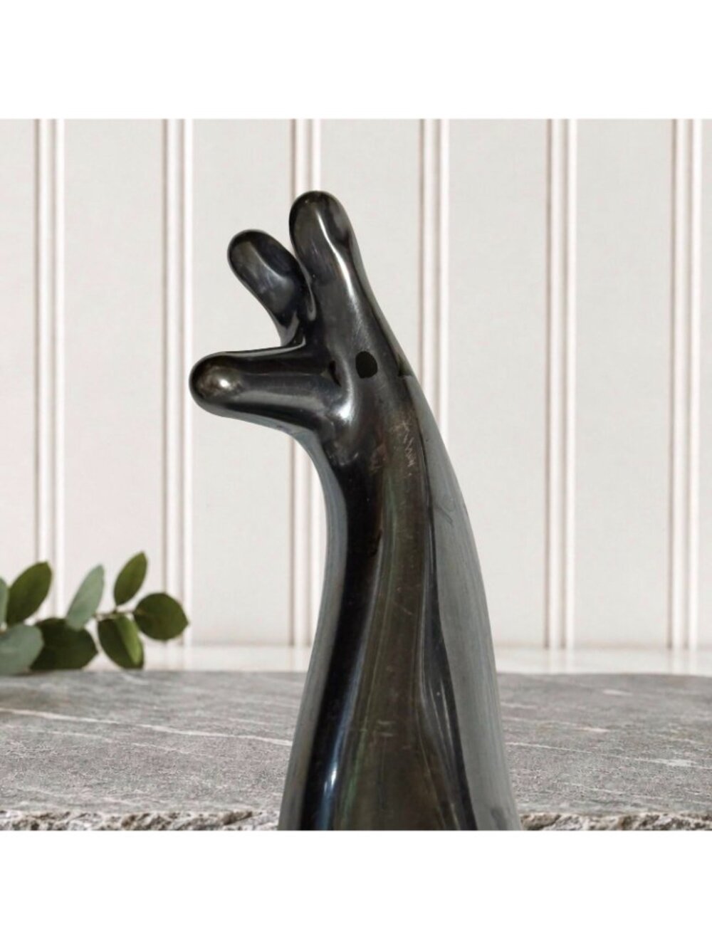 Llama Alpaca Crystal Figurine 925 Silver Overlay Hand Blown Smokey Glass Peru - Picture 6 of 6